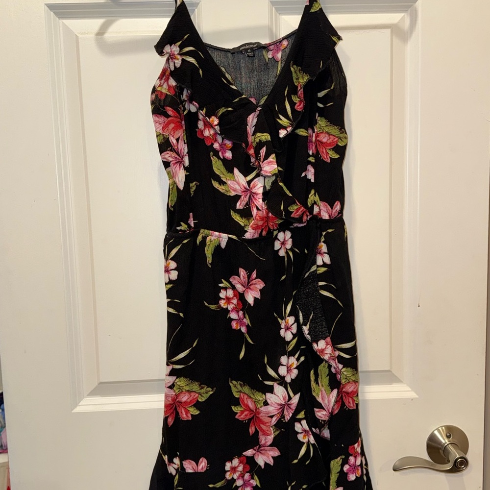 Floral Black Dress